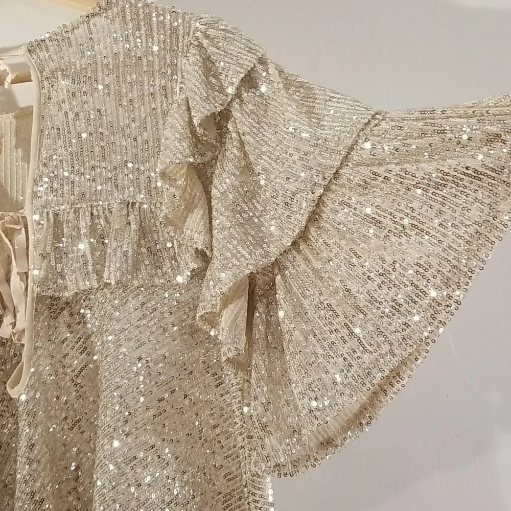 Free People sparkly sequin blouse - Picture 5 of 11